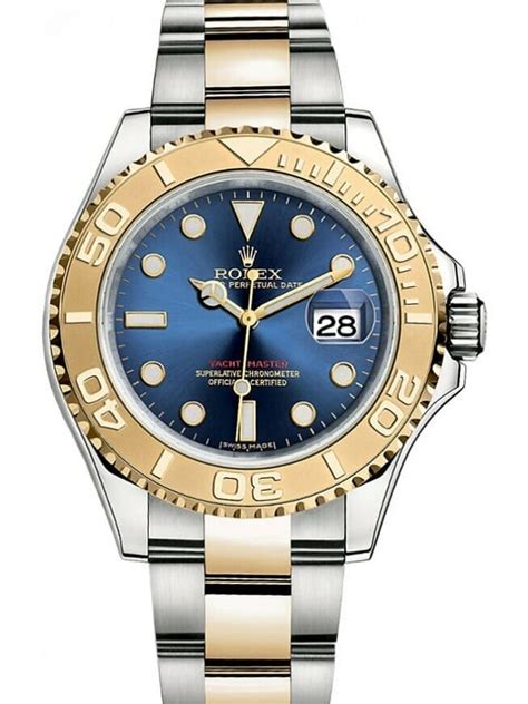 rolex yacht master 2 gold blue|rolex two tone yacht master.